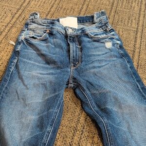 MOTHER Women's Blue Straight Leg Jeans